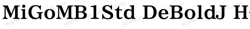 MiGoMB1Std DeBoldJ H字体转换